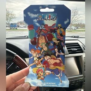 One Piece Holographic Trading Stickers - Colorful Anime Set